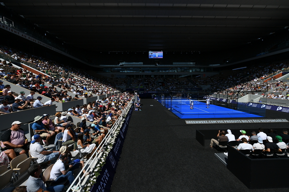 Padel match on the Philippe-Chatrier court